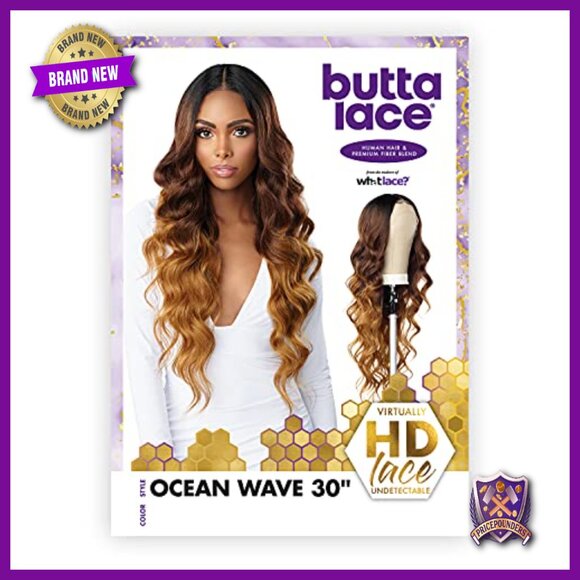 Human Hair Blend HD Lace Front Wig, Ocean Wave Style, Glueless Design main image 5